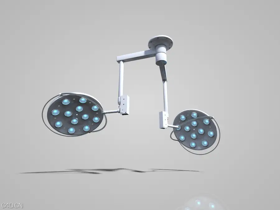 医院医疗器械：手术灯C4D模型 Operation-Light - C4D之家 - 1.jpg