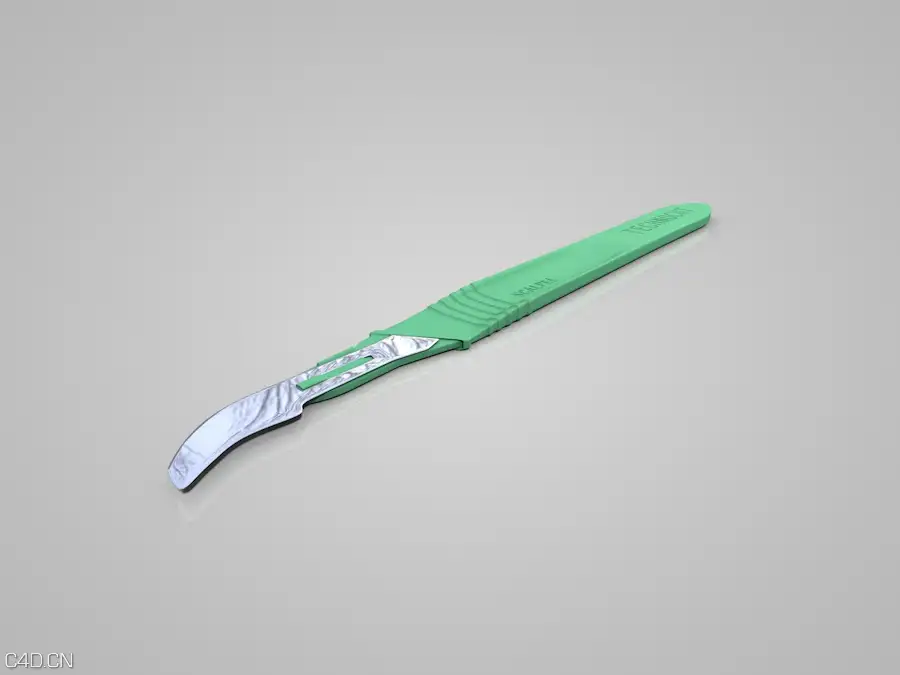 医院医疗器械：解剖刀、手术刀C4D模型 Scalpel - C4D之家 - 1.jpg