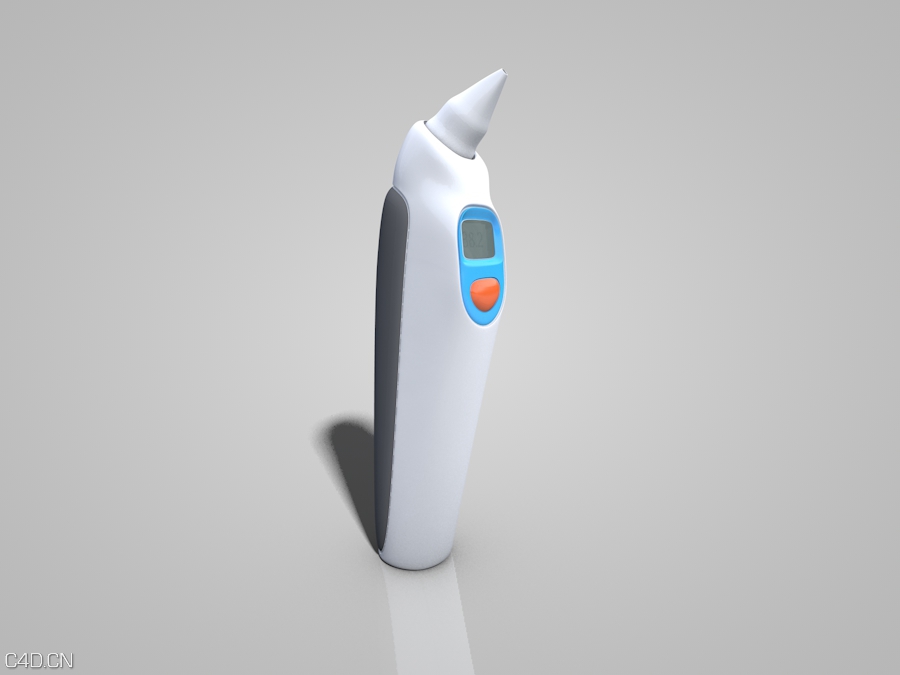 医院医疗器械：耳蜗温度计C4D模型 Ear-Thermometer - C4D之家 - 1.jpg