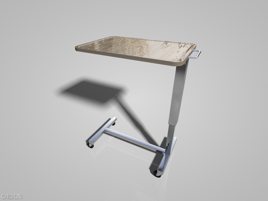 医院医疗器械：病床边简易桌C4D模型 Overbed Table - C4D之家 - 1.jpg