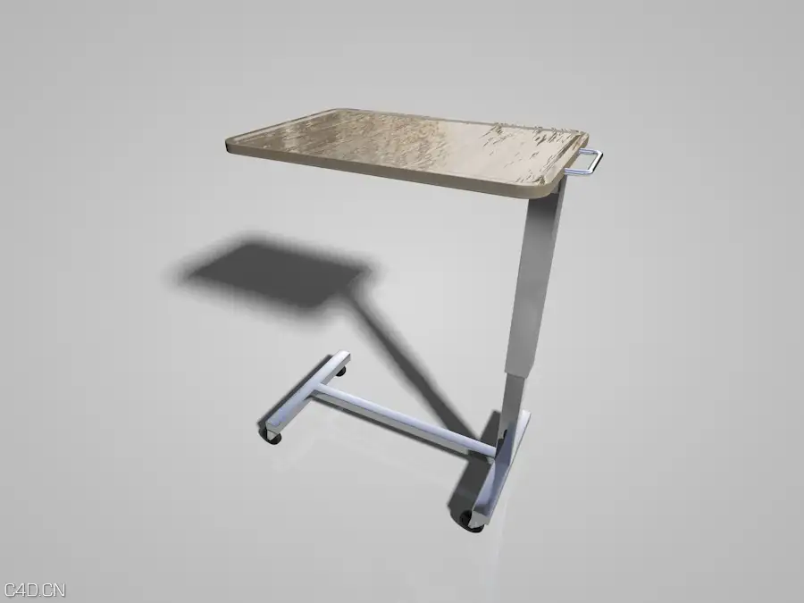 医院医疗器械：病床边简易桌C4D模型 Overbed Table - C4D之家 - 1.jpg