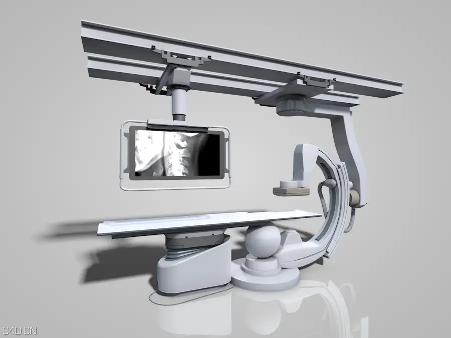 医院医疗器械：医用x射线机、x光机、X线机C4D模型 c4d X-Ray-MachineX-Ray-Machine - C4D之家 - 1.jpg