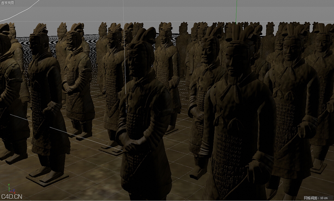 秦始皇兵马俑雕塑群C4D模型 Terracotta Warriors - C4D之家 - 兵马俑-2.jpg