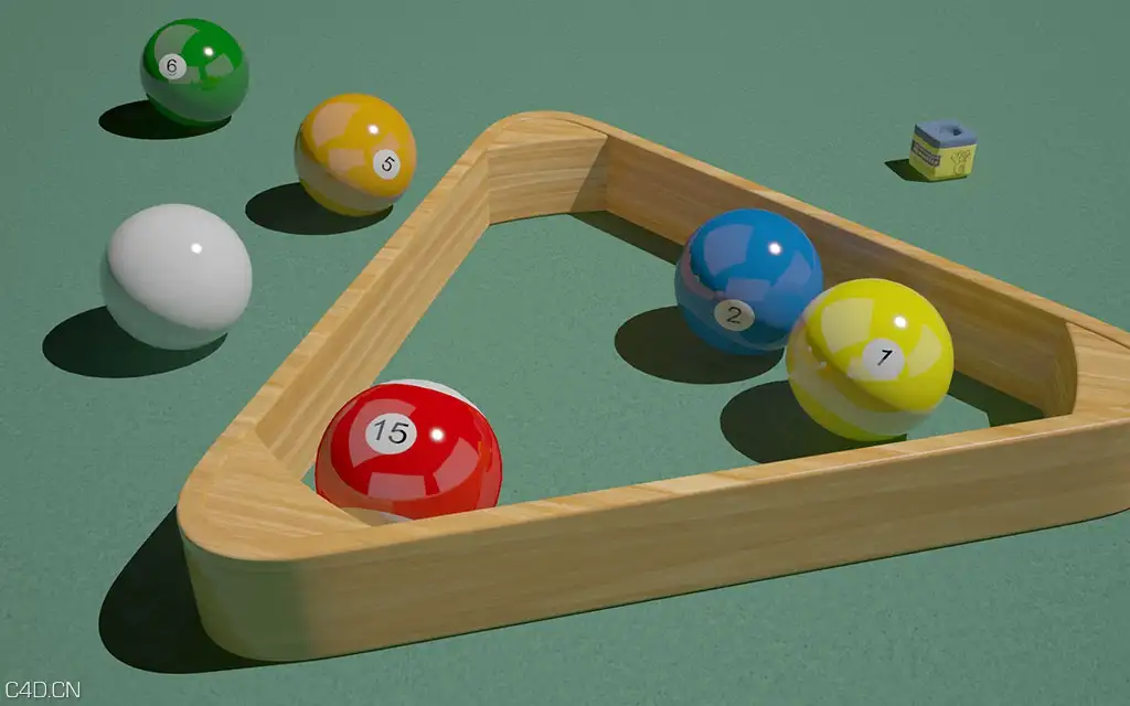 台球C4D模型（c4d for vray）Billiards