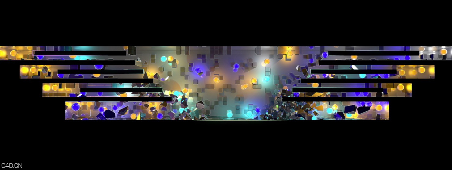 DJ台动画C4D工程 DJ projection animation