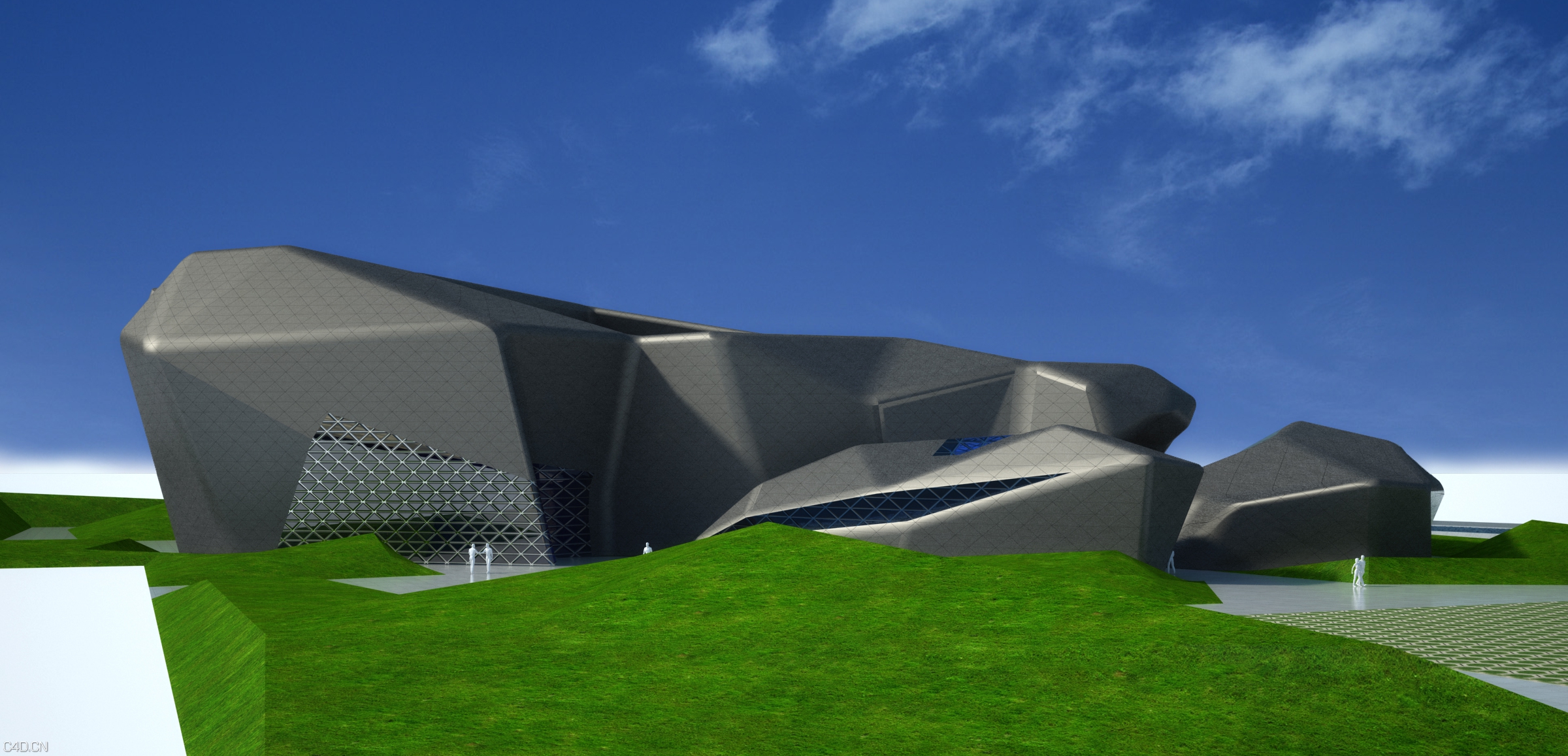 一个剧院课题建筑设计渲染作品 vray for c4d - C4D之家 - 02.jpg