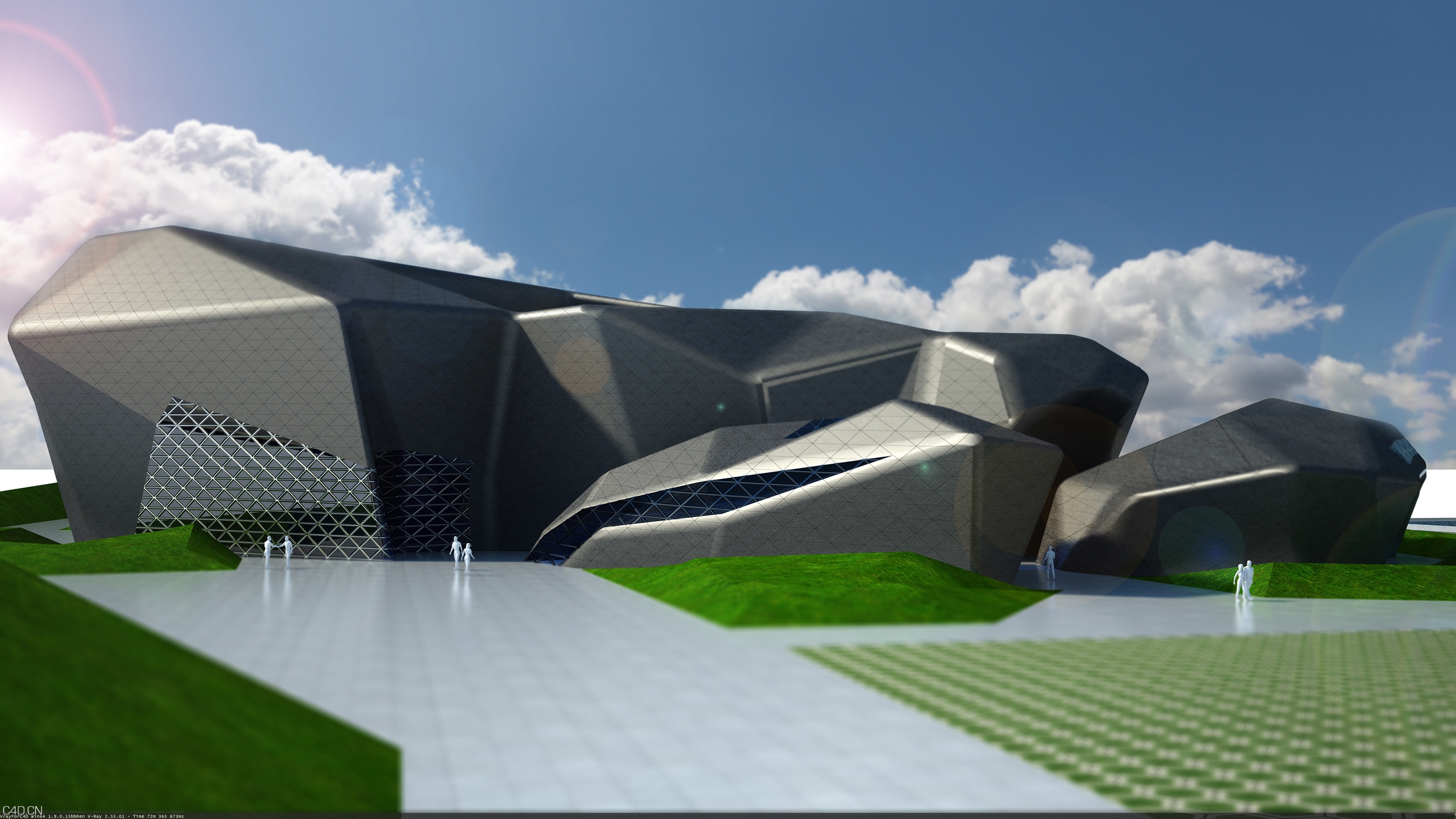 一个剧院课题建筑设计渲染作品 vray for c4d - C4D之家 - 07-1.jpg