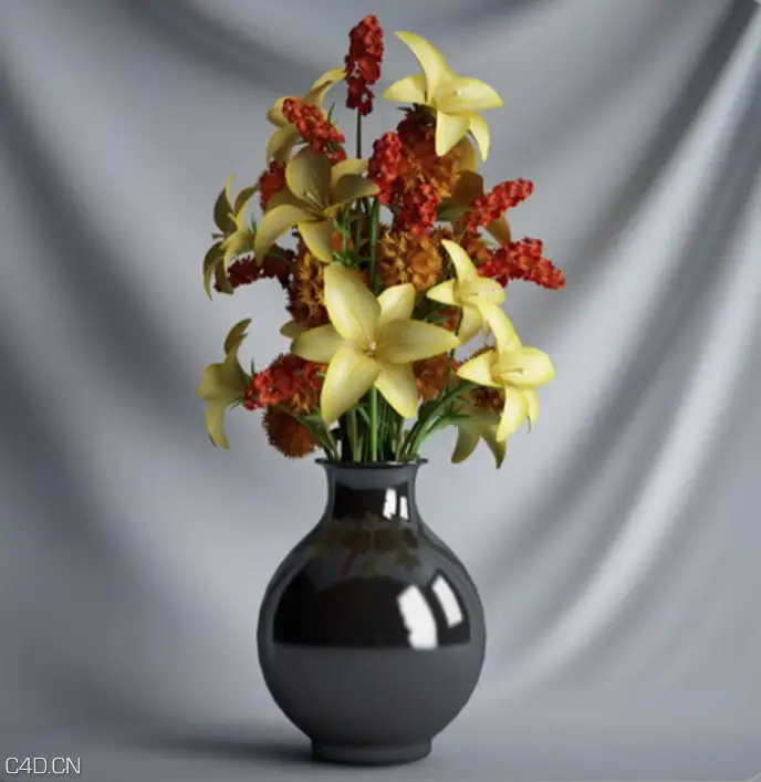 室内鲜花瓶、插花瓶C4D模型 Flower vase - C4D之家 - cinema4d_ 2015-12-03 16.43.58.jpg