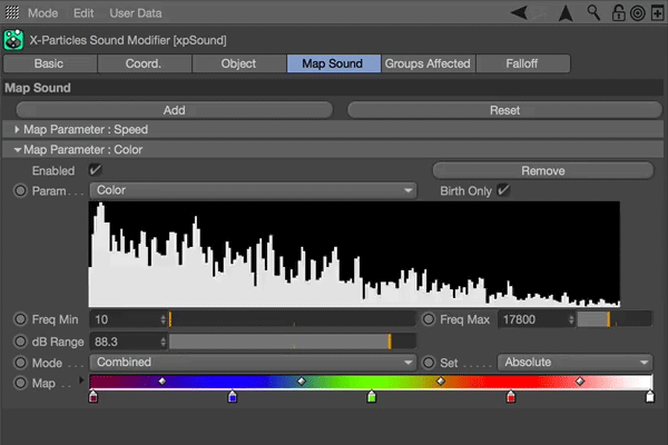 C4D XP3.5 粒子新版插件声音动画修饰 - C4D之家 - X-ParticleSoundGIF.gif