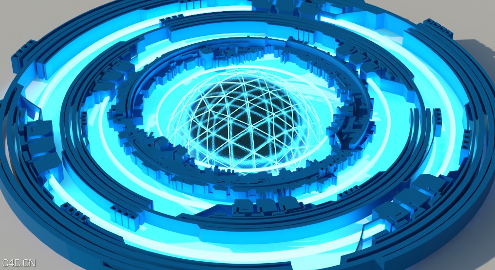 科技感十足的蓝色地球C4D工程文件（静帧）C4D engineering documents - C4D之家 - cinema4d_ 2015-12-07 00.05.23.jpg