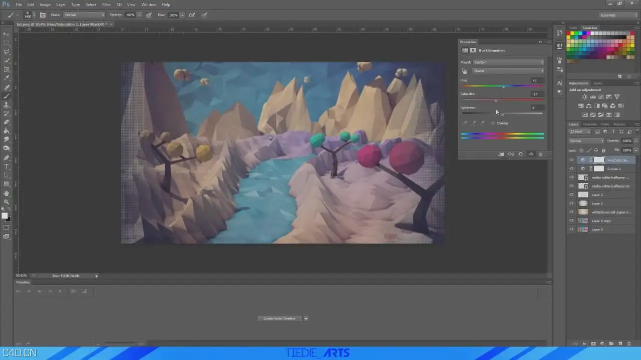 C4D+PS低面小岛云雾教程 - C4D之家 - 暴风截图201512721315695.jpg