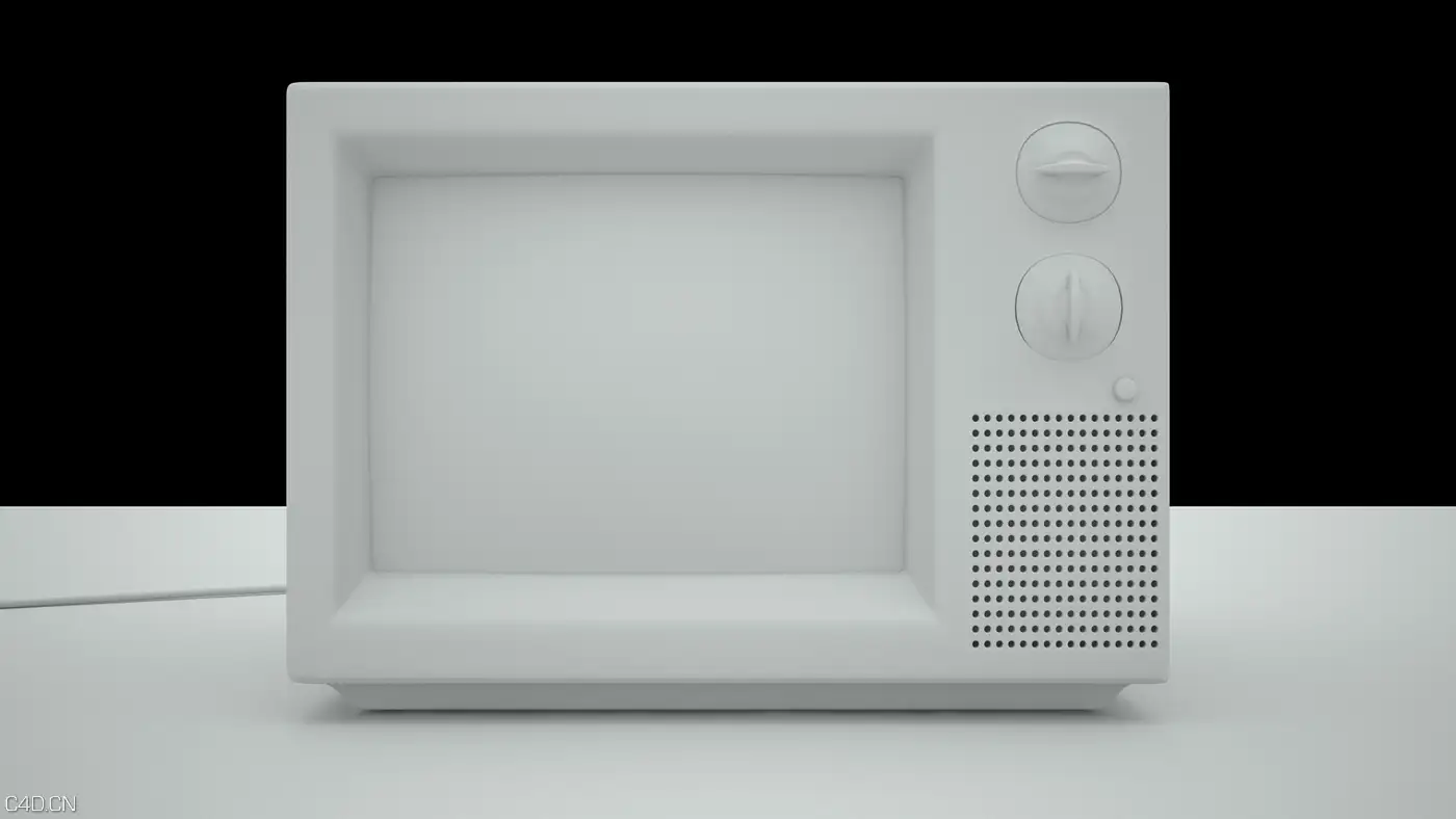 陈旧的电视机C4D渲染作品 The Original Curved Display - C4D之家 - 45dce326099005.5634ff33d5a8b.jpg