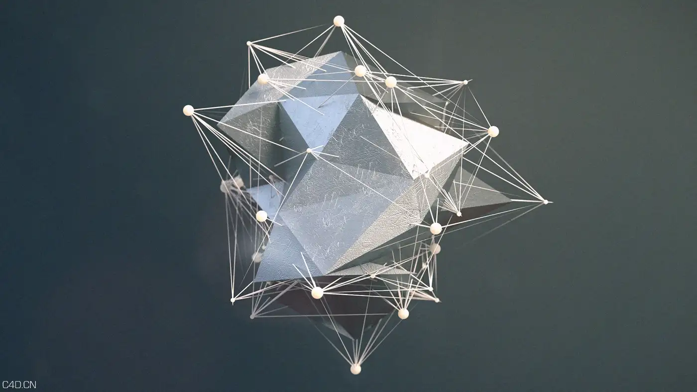 C4D多边形创意作品 Atomastract - C4D之家 - 2faf7f23314589.5632223d2da44.jpg