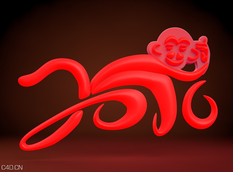 2016年字体 2016文字设计 2016猴年LOGO 2016年标志 - C4D之家 - cinema4d_ 2015-12-12 14.51.07.jpg