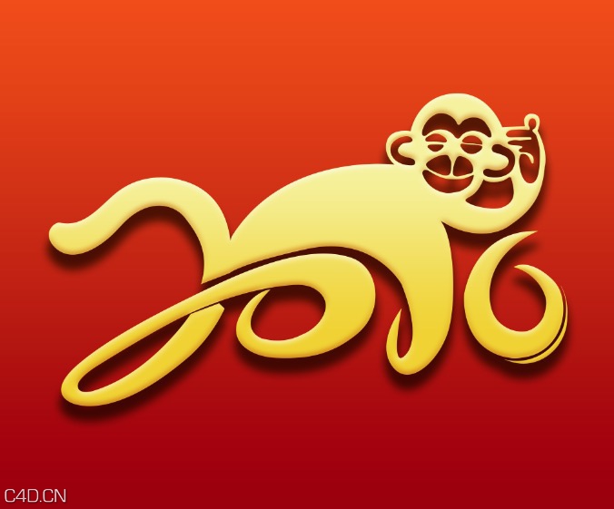 2016年字体 2016文字设计 2016猴年LOGO 2016年标志 - C4D之家 - cinema4d_ 2015-12-12 15.37.11.jpg