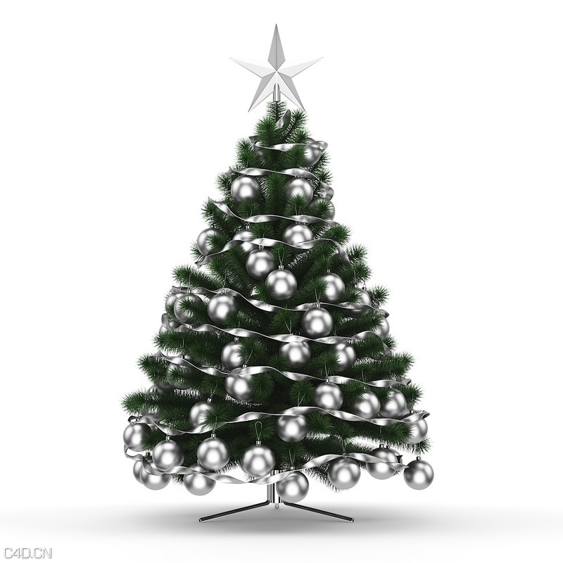 圣诞节装饰品：圣诞树C4D模型 CHRISTMAS TREE 3D MODEL - C4D之家 - cgaxis_models_39_08a.jpg