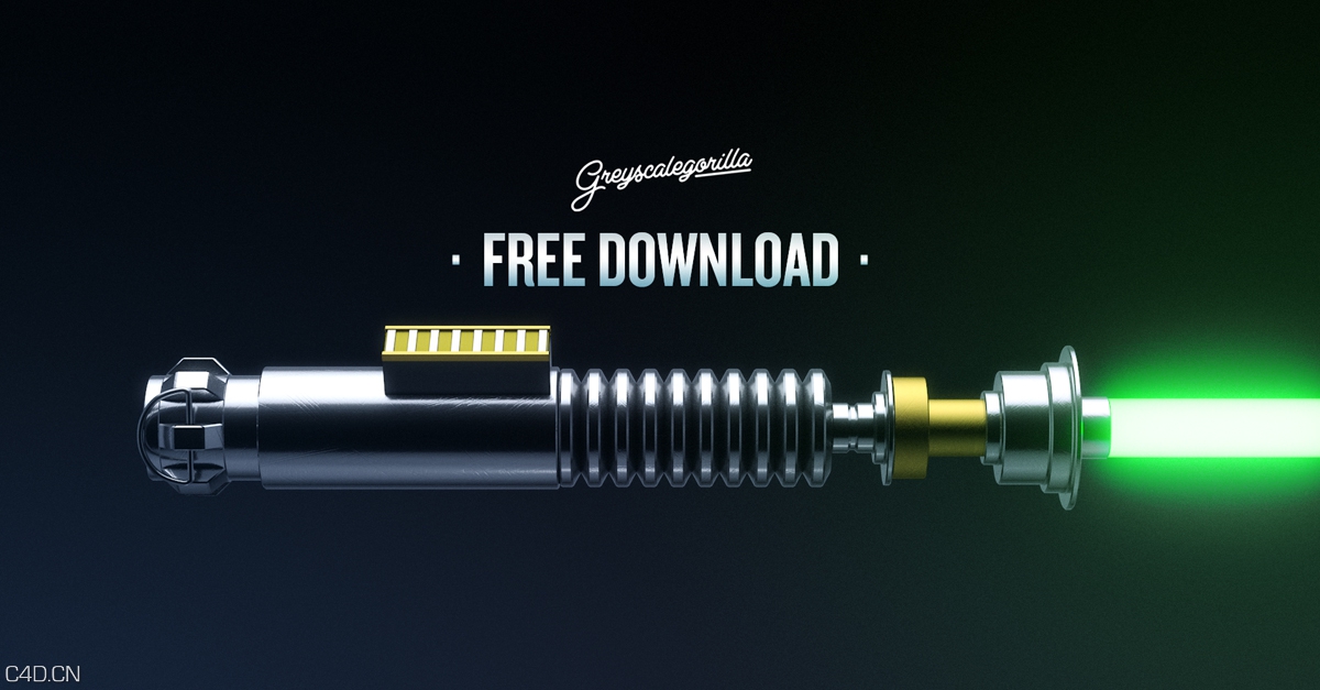 激光剑C4D模型 Light Saber Model From - C4D之家 - light_saber_render.jpg
