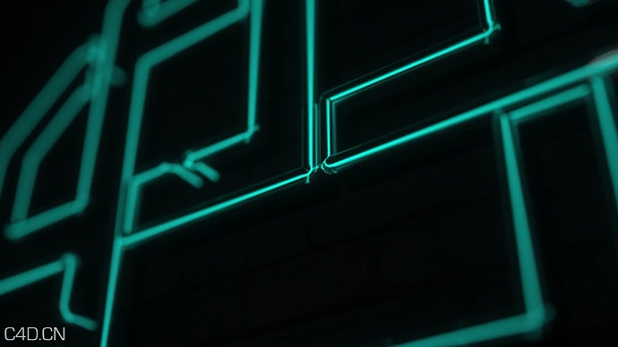 C4D/AI模拟霓虹灯标志教程 HOW TO MODEL A NEON LOGO TUTORIAL