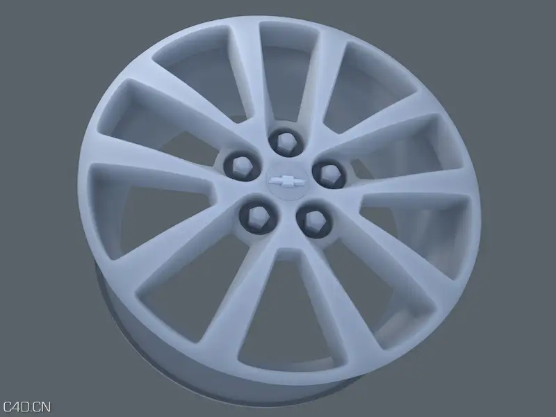 雪佛兰汽车轮毂C4D模型 Wheels