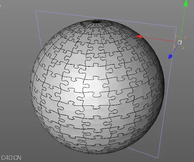 拼图球C4D模型 Puzzle Sphere