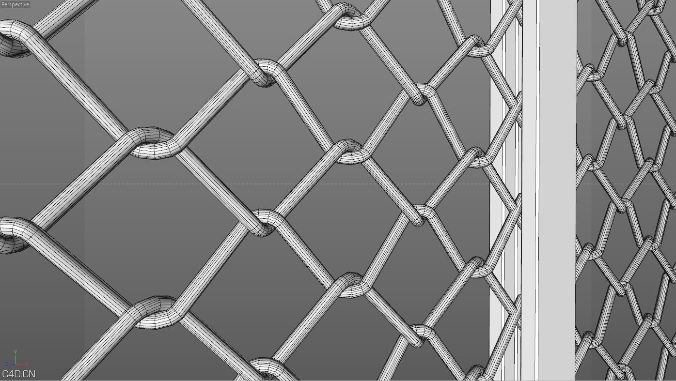 铁丝防护网C4D模型 FENCE