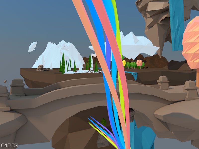 低面卡通乐园场景C4D模型 low poly template abstract - C4D之家 - 1_0133.jpg