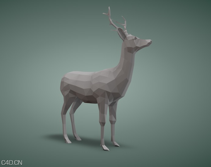 低面动物模型：鹿C4D模型 deer - C4D之家 - cinema4d_ 2015-12-24 22.02.20.jpg