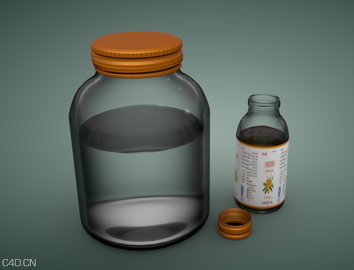 玻璃药瓶C4D模型 Glass bottle - C4D之家 - cinema4d_ 2015-12-25 15.16.06.jpg