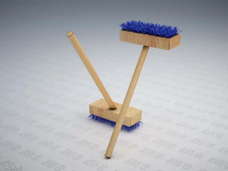 清洁刷、毛刷、拖布C4D模型 Clean Brush