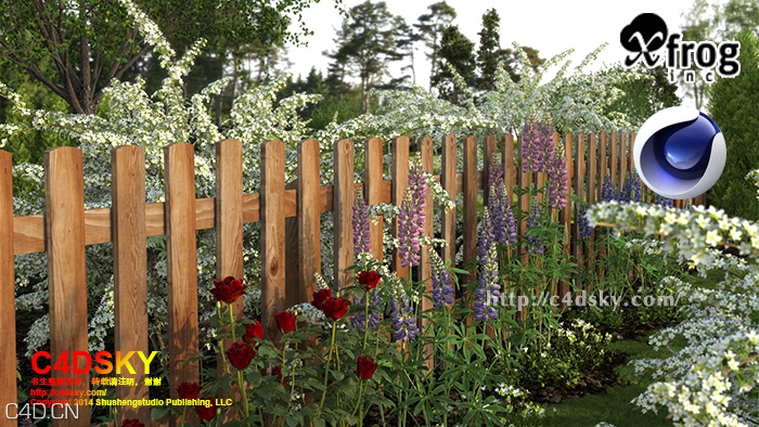 C4D R17插件：trump植物树木花草生长动画插件含注册机XFrog 5.4 DC 12182015 - C4D之家 - XFrog 5.4 for Cinema 4D R17.jpg