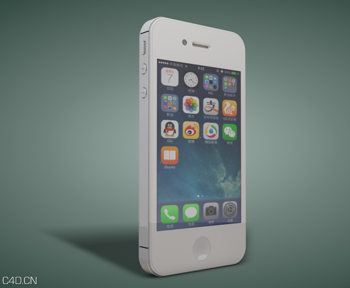 苹果手机 iphone 4s手机C4D模型 - C4D之家 - cinema4d_ 2015-12-26 22.21.38.jpg