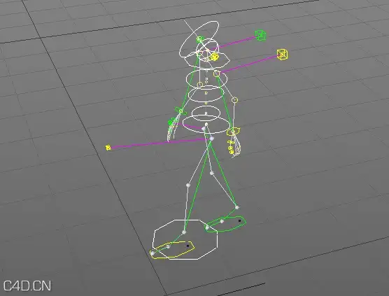 C4D人物走路动作 hans cmotion