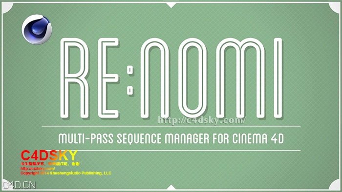 C4D插件：多通道渲染图片系列及对象缓存管理插件Rendertom ReNomi 1.3.1 MUS3 - C4D之家 - C4D Rendertom ReNomi.JPG