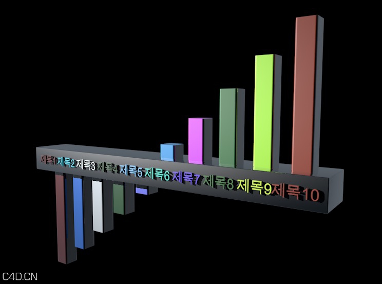 C4D柱状图动画预设 ks preset
