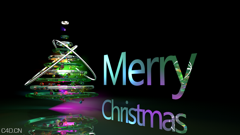 几何抽象圣诞树模型 - C4D之家 - 23424 1.png