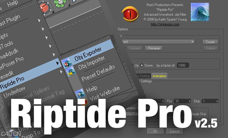 C4D OBJ格式导入导出插件 RiptidePro v2p5