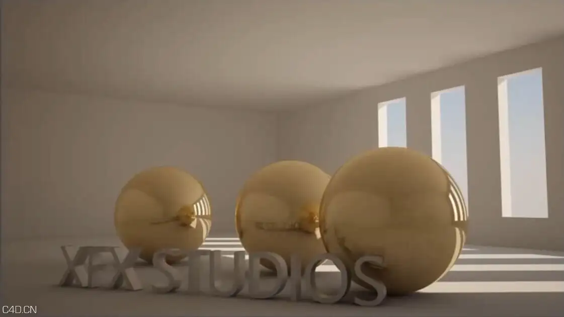 C4D for vray室内全局光（GI）环境设置教程