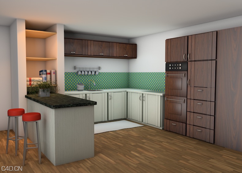 现代时尚厨房C4D模型 Kitchen 3d models - C4D之家 - cinema4d_ 2016-01-02 17.58.29.jpg