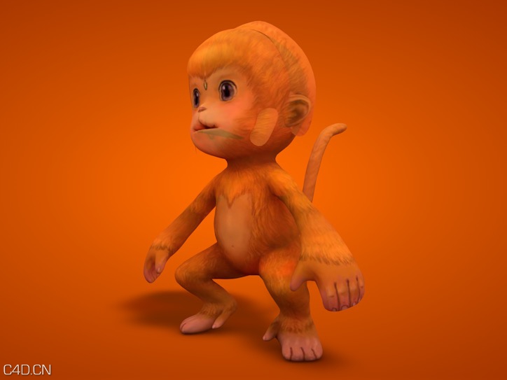 卡通小猴子C4D模型 Monkey 3d models(max/fbx/c4d)
