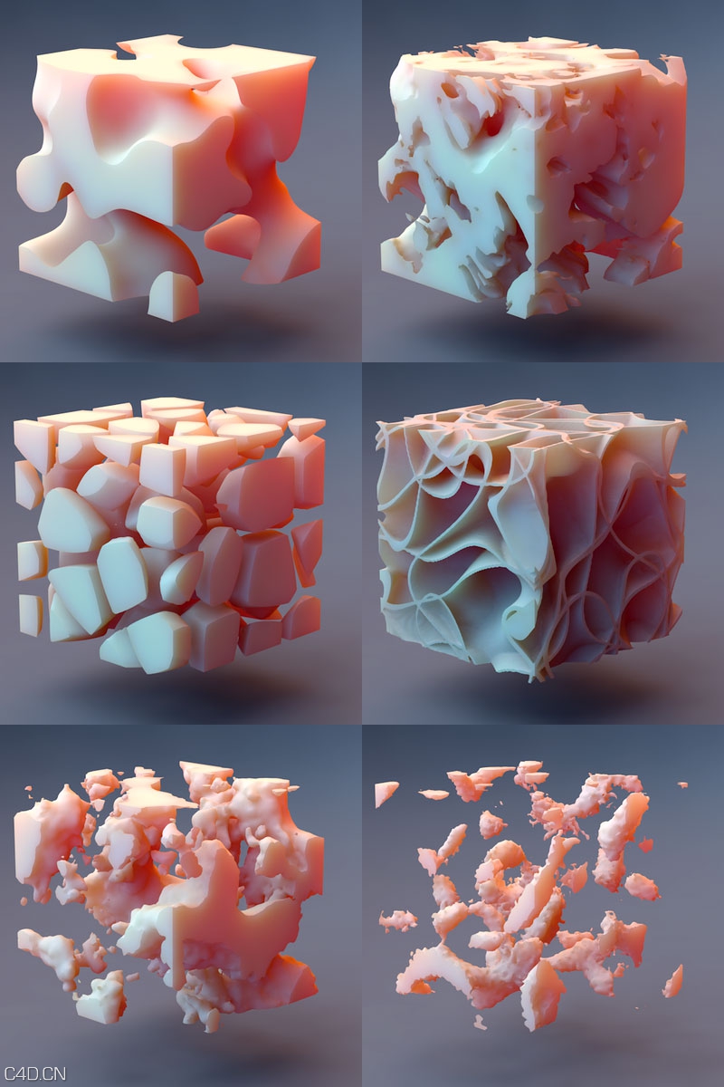 C4D物体抽象融化变形动画体积化生成器插件 Proc3durale v2.0.1 - C4D之家 - image_13.jpg