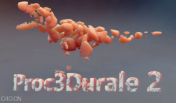 C4D物体抽象融化变形动画体积化生成器插件 Proc3durale v2.0.1