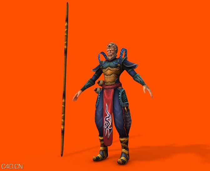 齐天大圣卡通形象C4D模型 Monkey（C4D/MAX）