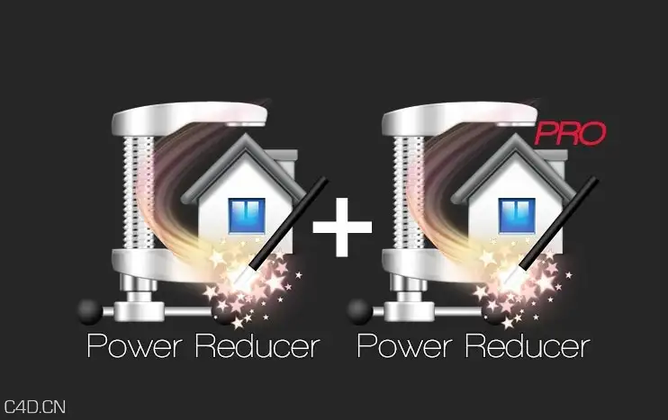 C4D场景点线面优化缩减插件 Vision4D Power Reducer R17 Win/Mac
