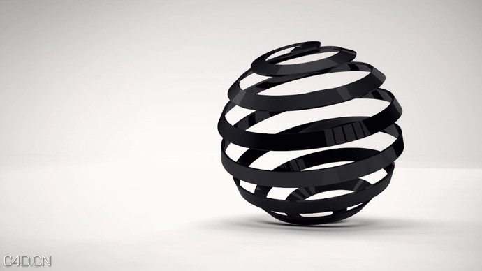 C4D抽象小球剥皮线条教程 Creating a Sliced Orange Peel Style Sphere Thing