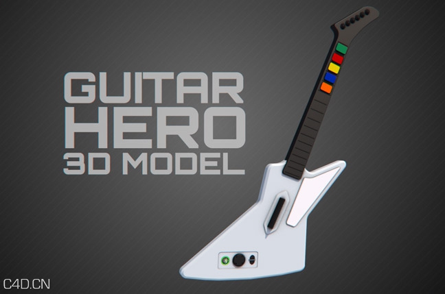 吉他C4D模型 C4D-3D Model Guitar Hero Guitar