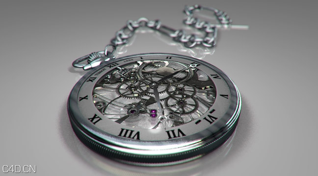 怀表C4D模型 C4D 3D Pocket Watch Model