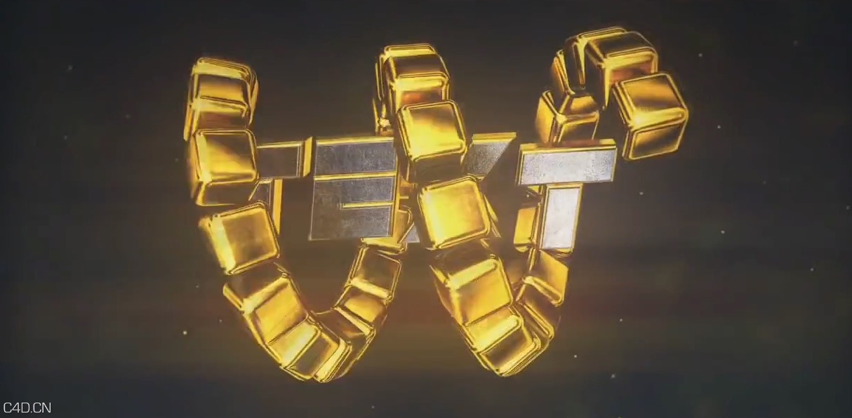 C4D/AE金色质感文字片头工程模板 Clean Intro Template Rift Designs
