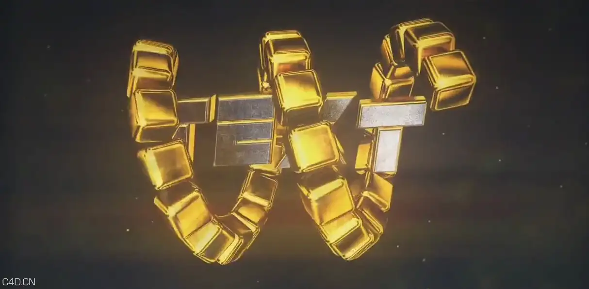 C4D/AE金色质感文字片头工程模板 Clean Intro Template Rift Designs