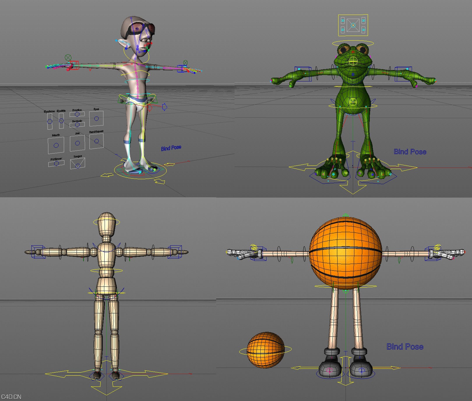 四个 Cactus3D实用进阶绑定系统示范工程