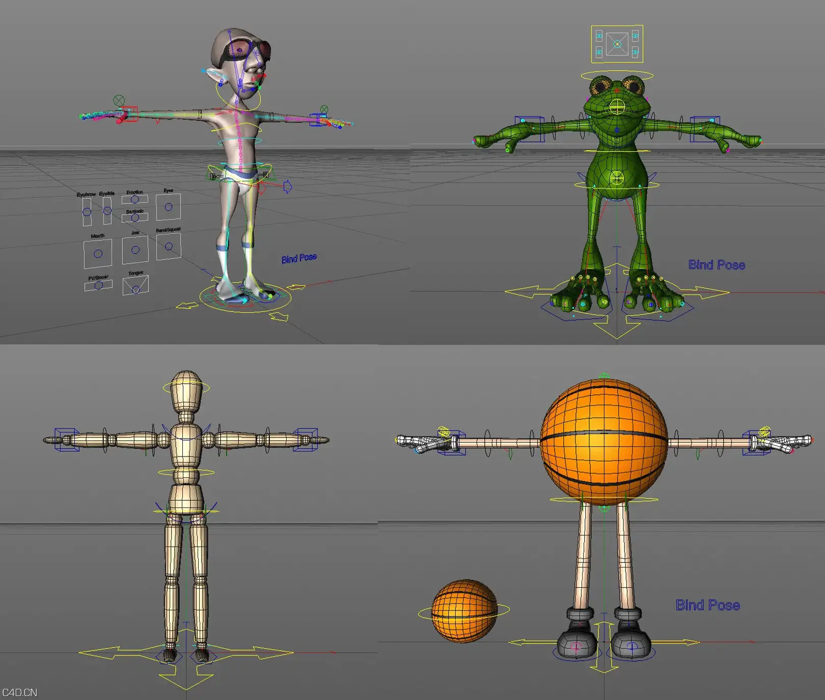 四个 Cactus3D实用进阶绑定系统示范工程
